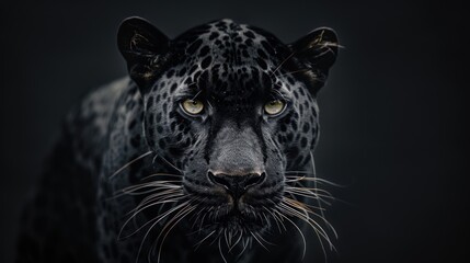 black Panther on black background