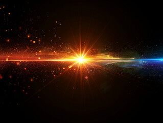 Obraz premium Cosmic Radiance: Abstract Sunburst Splendor