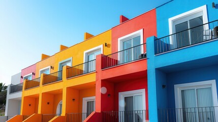 Colorful apartments in Albufeira