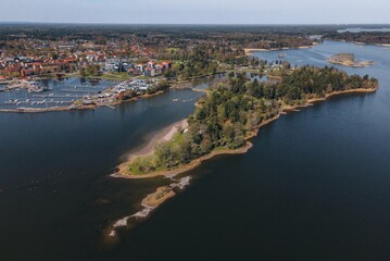 Fototapeta na wymiar Views of Osthammar, Sweden by Drone