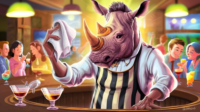 Rhino bartender