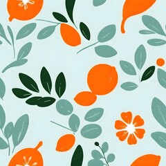 Leaves Pattern Endless Background Seamless design