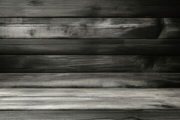 Black and white old dirty outdoor wood wall wooden plank board texture background with grains and structures
