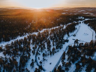 Views of Sodra Berget in Sundsvall, Sweden by Drone