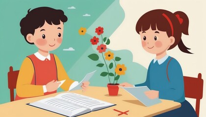 International Children's Day. happy children. our future. children are learning. The kids are having fun. The child learns the world