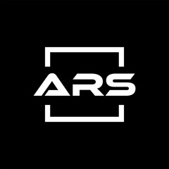 Initial letter ARS logo design. ARS logo design inside square.