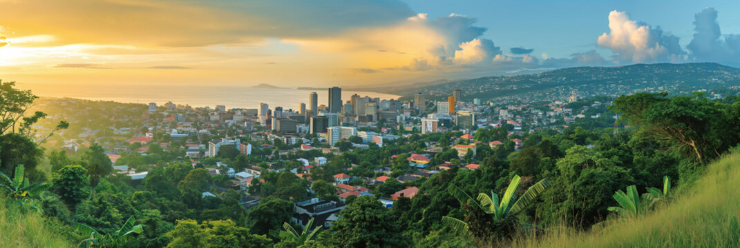 Great City in the World Evoking Port of Spain in Trinidad and Tobago