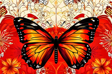 butterfly patterns abastract background, butterfly texture abstract background, vibrant patterns.