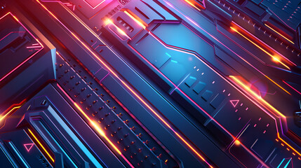 Obraz premium Abstract technology background. Futuristic circuit board.