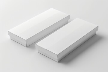 Fototapeta premium White product box mockup set with clipping path. Phone and shoe packaging templates.