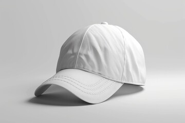 Blank baseball cap 4 view color white on white background