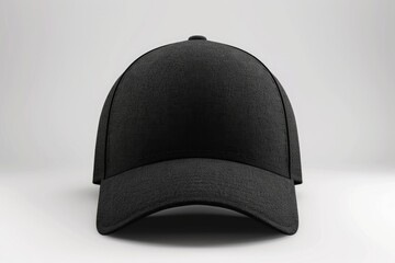 blank black baseball cap hat 4 view on white background