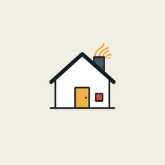 Fototapeta na wymiar flat minimalist house logo icon