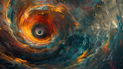 abstract background with pixelated vortex swirling  - obrazy, fototapety, plakaty