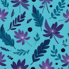 Seamless leaf pattern. Brown beige leaves and sprouts. Illustrated background.