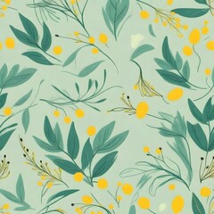 Vintage leaves seamless pattern artwork design