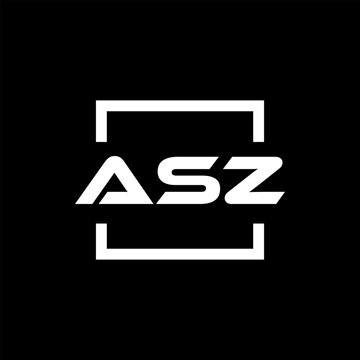 Initial letter ASZ logo design. ASZ logo design inside square.
