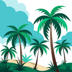 sky-with-palm-trees