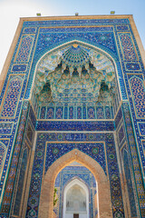 The beautifully decorated Gur-i Amir Mausoleum in Samarkand. - 776231451