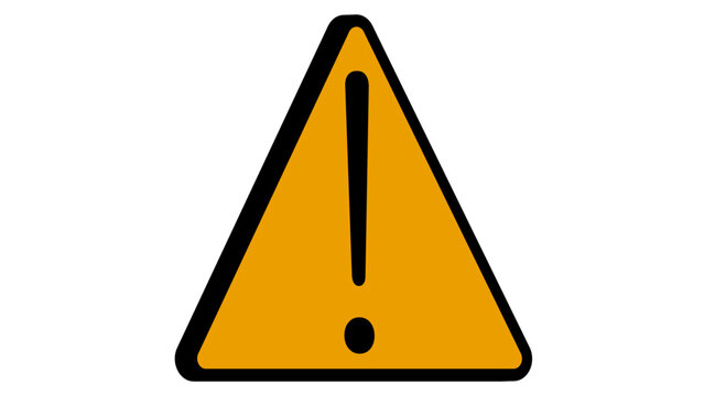 3D Yellow warning Icon, symbol Caution Warning Sign Sticker: Attention and Caution Signs for Fire, High Voltage, Toxicity, and Temperature Danger. Vector Illustration.