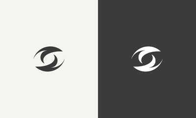 letter S simple monogram logo design vector illustration