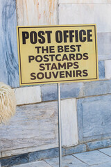 Sign for a post office in Samarkand. - 776239427
