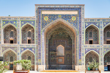 The Tilla-Kari Mosque in the Registan in Samarkand. - 776239689