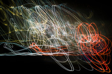 Night city lights abstract - 776240628