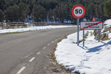 Hoyos del Espino exit, Avila, Spain