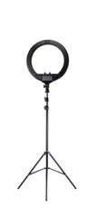 LED ring light on tripod isolated from background