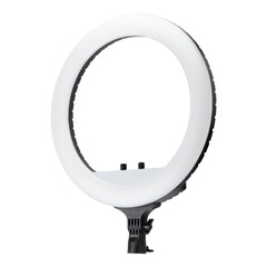 LED ring light, isolated from background