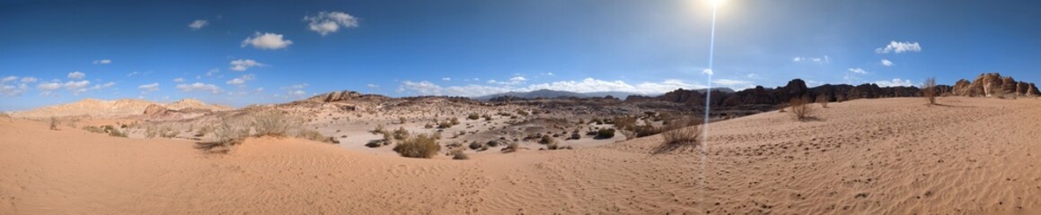 Jordan Trail from Um Qais to Aqaba, beautiful mountains,rocks and desert panorama landscape view...