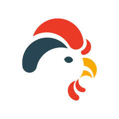 simple logo symbol of a rooster's head