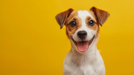 Happy cute dog smiling generative ai