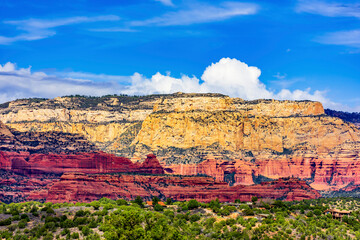 Clouds begin to form over the red rocks of Sedona Arizona - 776247030