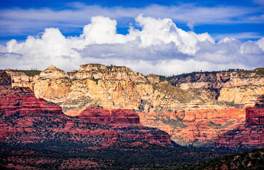 Red rocks of Sedona Arizona at dusk from the airport overlook - 776247091