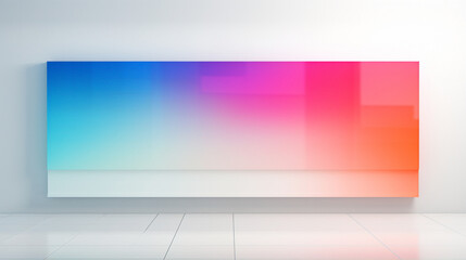 Immerse yourself in the enchanting beauty of a gradient agnst a clean white surface, where colors transition seamlessly to form a mesmerizing display, portrayed vividly in high-definition.