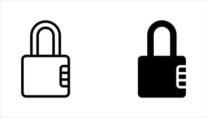 Lock vector icons set. vector Illustration for graphic and web design on white background