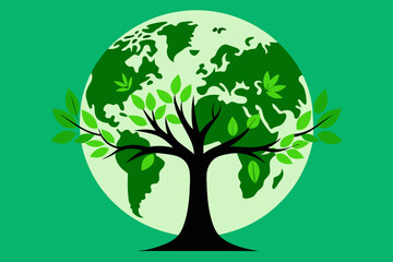 Symbolizing our commitment to environmental conservation and the preservation of our planet, this vibrant green tree stands as a powerful emblem of sustainability and stewardship