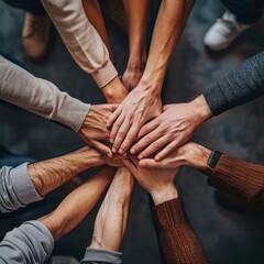 People Joining Hands in Unity