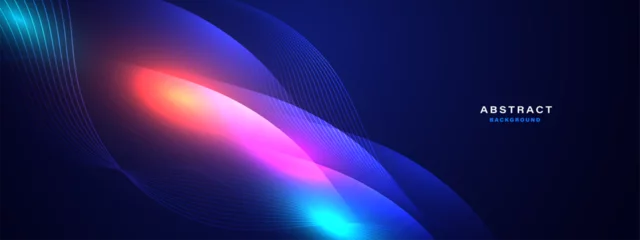  Abstract futuristic background with glowing light effect.Vector illustration. © kanpisut