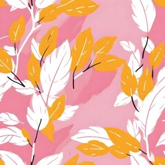 Vintage leaves seamless pattern artwork design