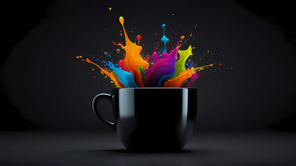 Code Cascade: Abstract Playground Where Creativity Spills Over (Black & Vivid)