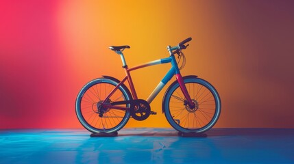 Fototapeta na wymiar Colorful Background Bike Display