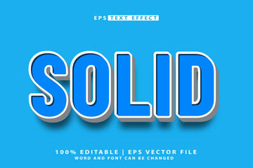 solid fully editable text effect style