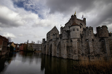 Fototapeta na wymiar Castillo de Gravensteen, Gante, Bélgica