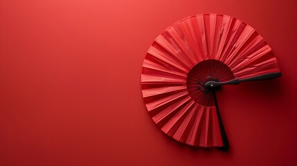 Red Wall With Clock