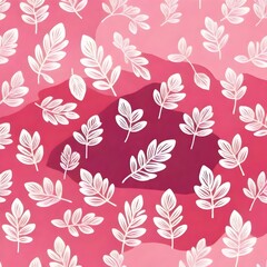 Seamless leaf pattern. Brown beige leaves and sprouts. Illustrated background.