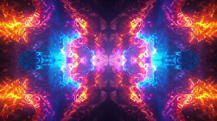 A vibrant abstract background with electric neon lightning bolts in blue and pink hues, symbolizing energy and power.