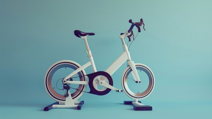 Obraz premium Man Riding Bicycle on Front Wheel